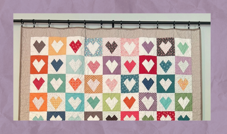 Paper Hearts Bee Dots gets Quilted