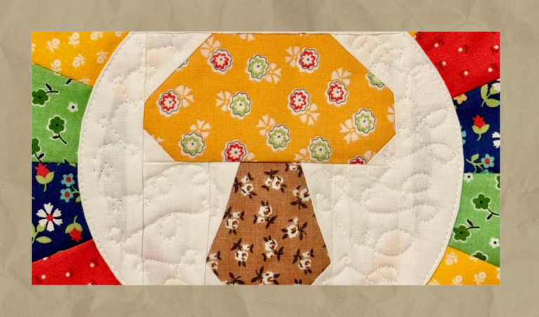 Sample Block for Mushroom Quilt